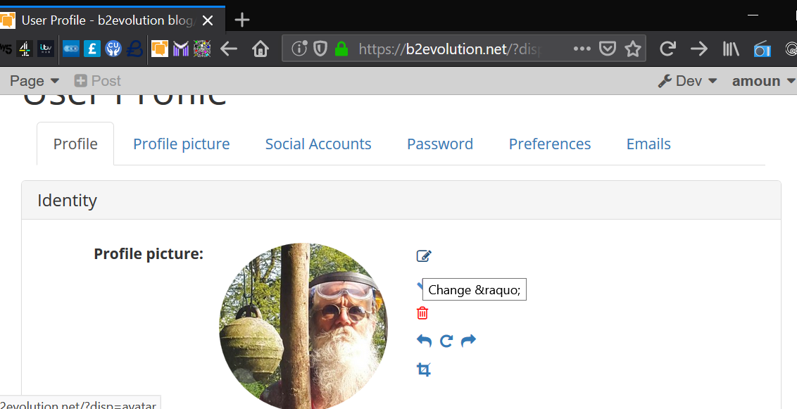 The profile picture anomaly and location text and . .