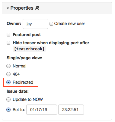 Version 7.0.0 : Redirected