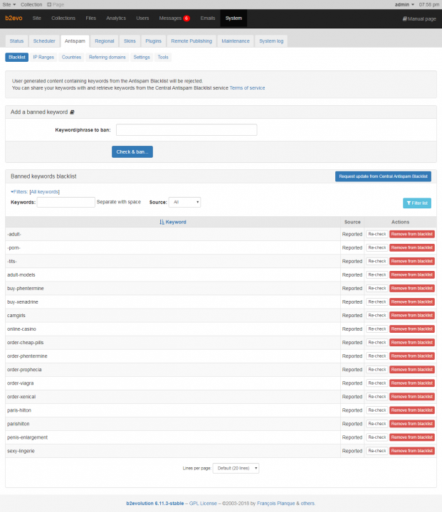b2evo-bluehost problems