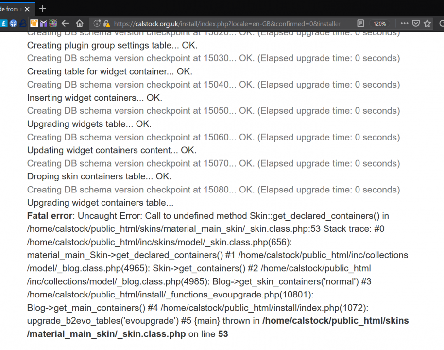7.1.5 Upgrade failed : material_main_skin: WORK AROUND