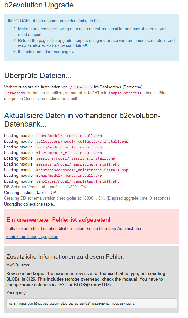 Update error. Need help