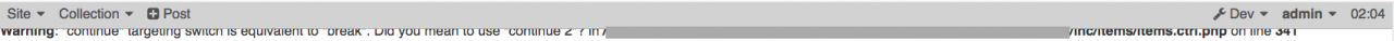 Version 7.0.1-beta ERROR :  items.ctrl.php