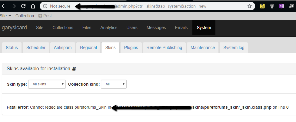 Cannot Install New Skins